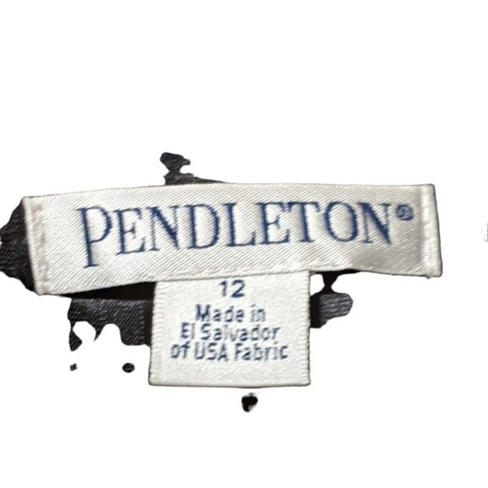 Pendleton lambs wool blend Blazer mandarin collar slit pockets size 12 - Picture 3 of 9